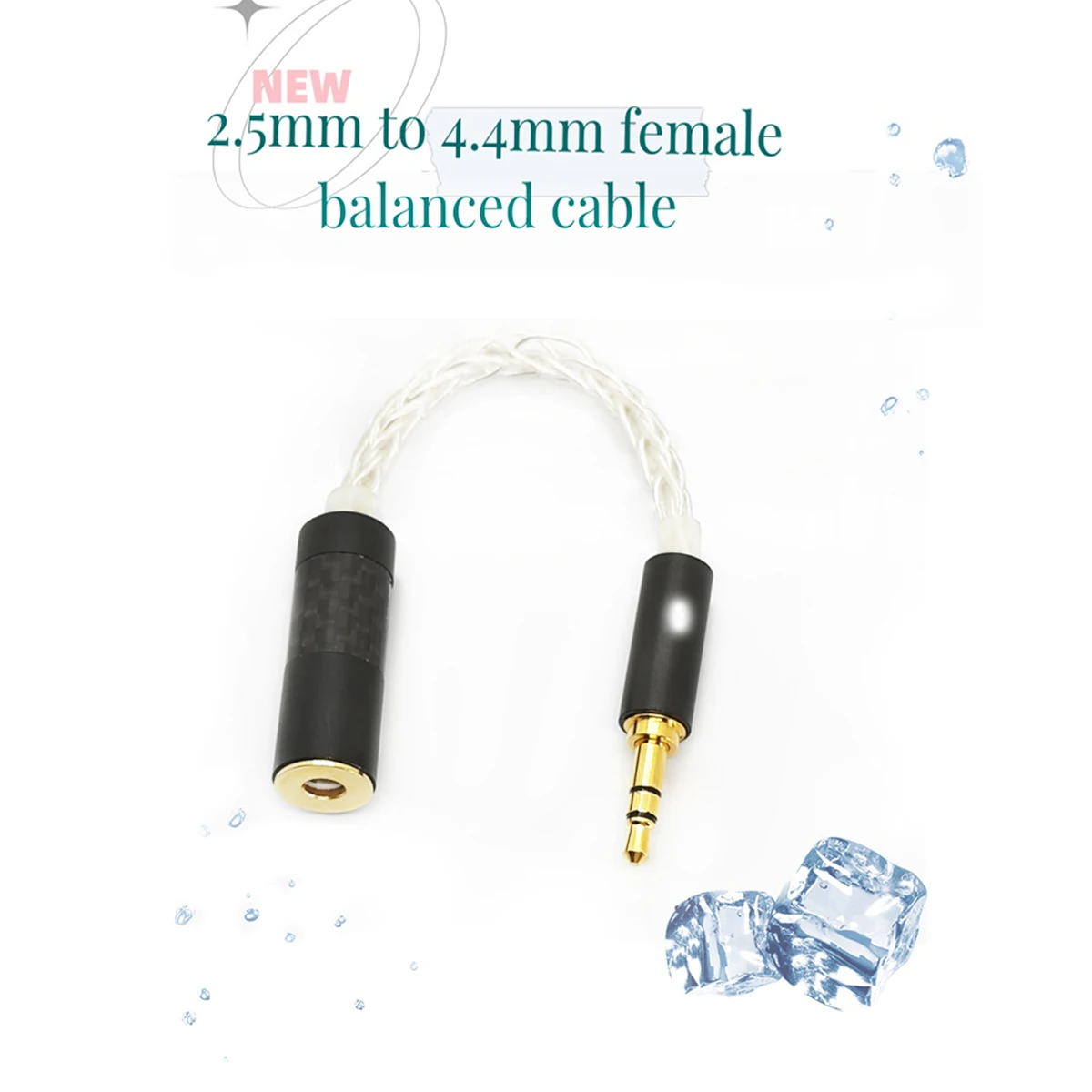 

2.5mm to 4.4mm female balanced cable adapter OCC audio cable 5-pole SONY balanced conversion cable