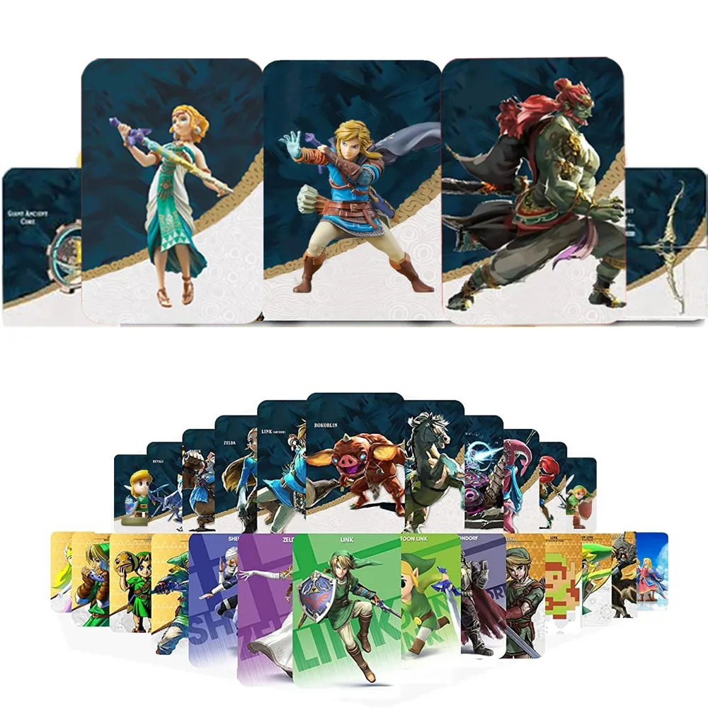 NEW 40 Zelda Amiibos Cards Apply to the Legend of Zelda: Tears of the Kingdo and the Legend of Zelda Latest Paragliding