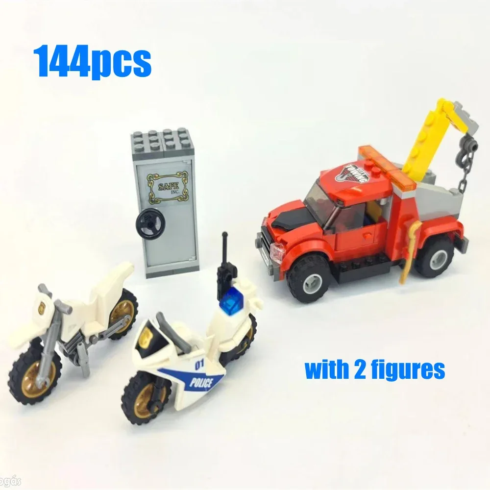 144pcs Money Transporter Building Blocks Model FIT 60137 Bricks Police Toys for Children Gift