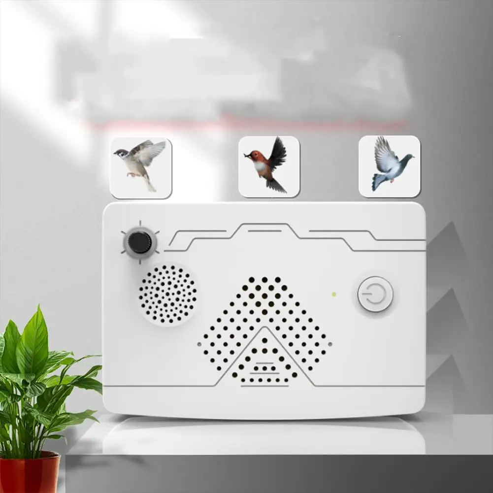 USB Rechargeable Ultrasonic Bird Repeller Electronic Bird Scarer Device Outdoor Garden Yard Animal Repellent Drive Away Tools