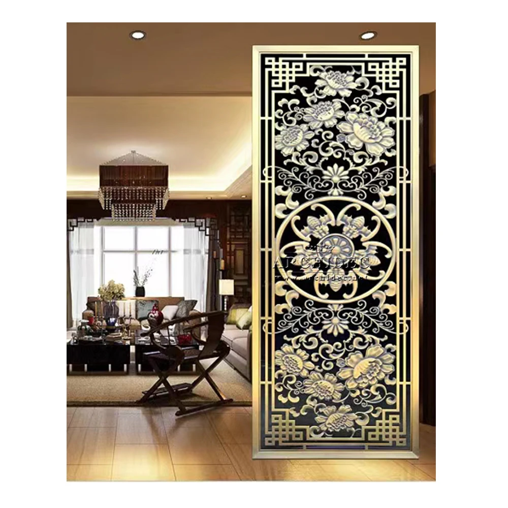 Stainless steel decorative room partition electroplated metal screen wall panel