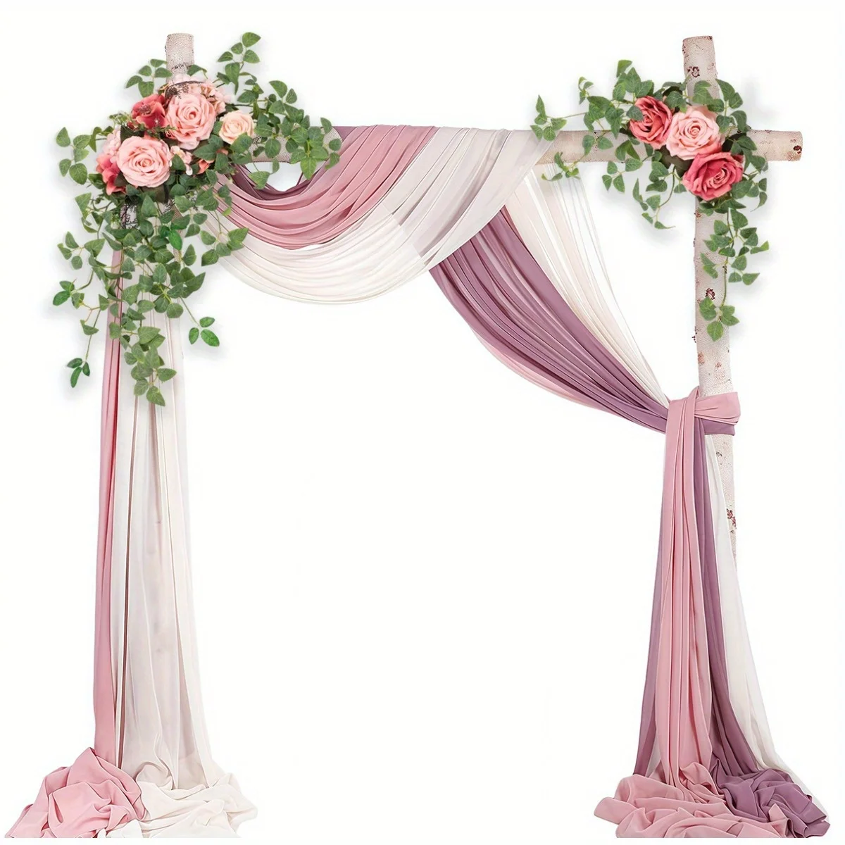 

Pack of 2 Wedding Arch Artificial Flowers, Wedding Decor, Flower Garland Perfect for Wedding Party Reception Entrance