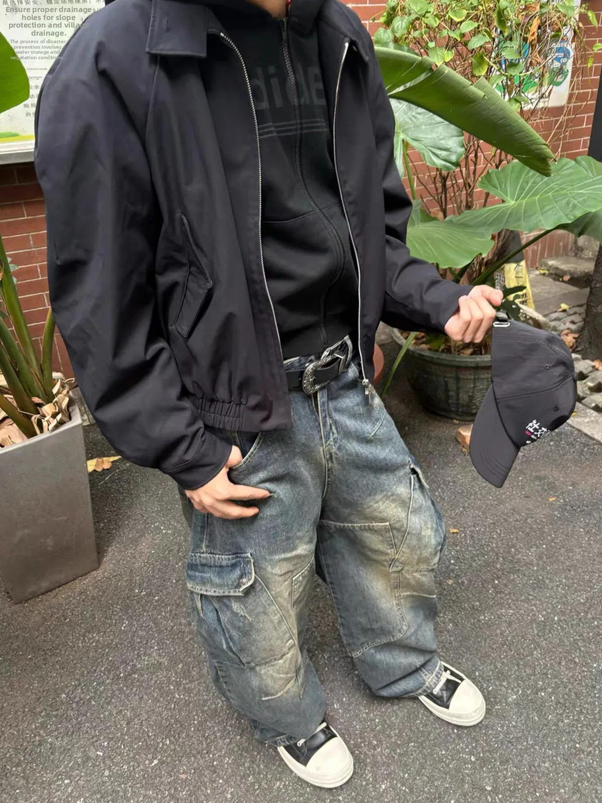 

Мужская свободная повседневная широкая рабочая одежда с завышенной талией, брюки с несколькими карманами, американский уличный дизайн, весенне-осенние джинсы