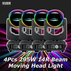 4Pcs/lot 14R 295W Beam Moving Head Light With Aperture Zoom Gobo DMX Stage Lighting Projector DJ Party Concert Double Prismi