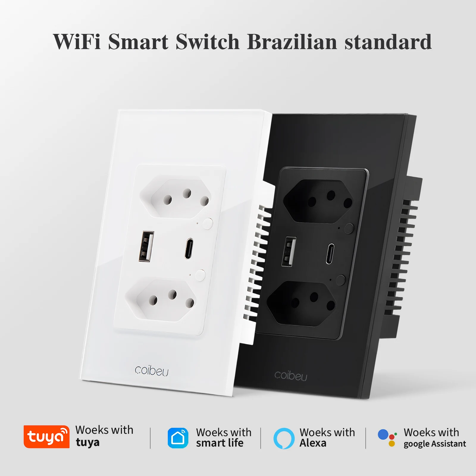 Wifi, Alexa Smart Socket Wifi, Tuya, Switch, Socket Switch, LED, Coibeu, 110-220V, From Brazil