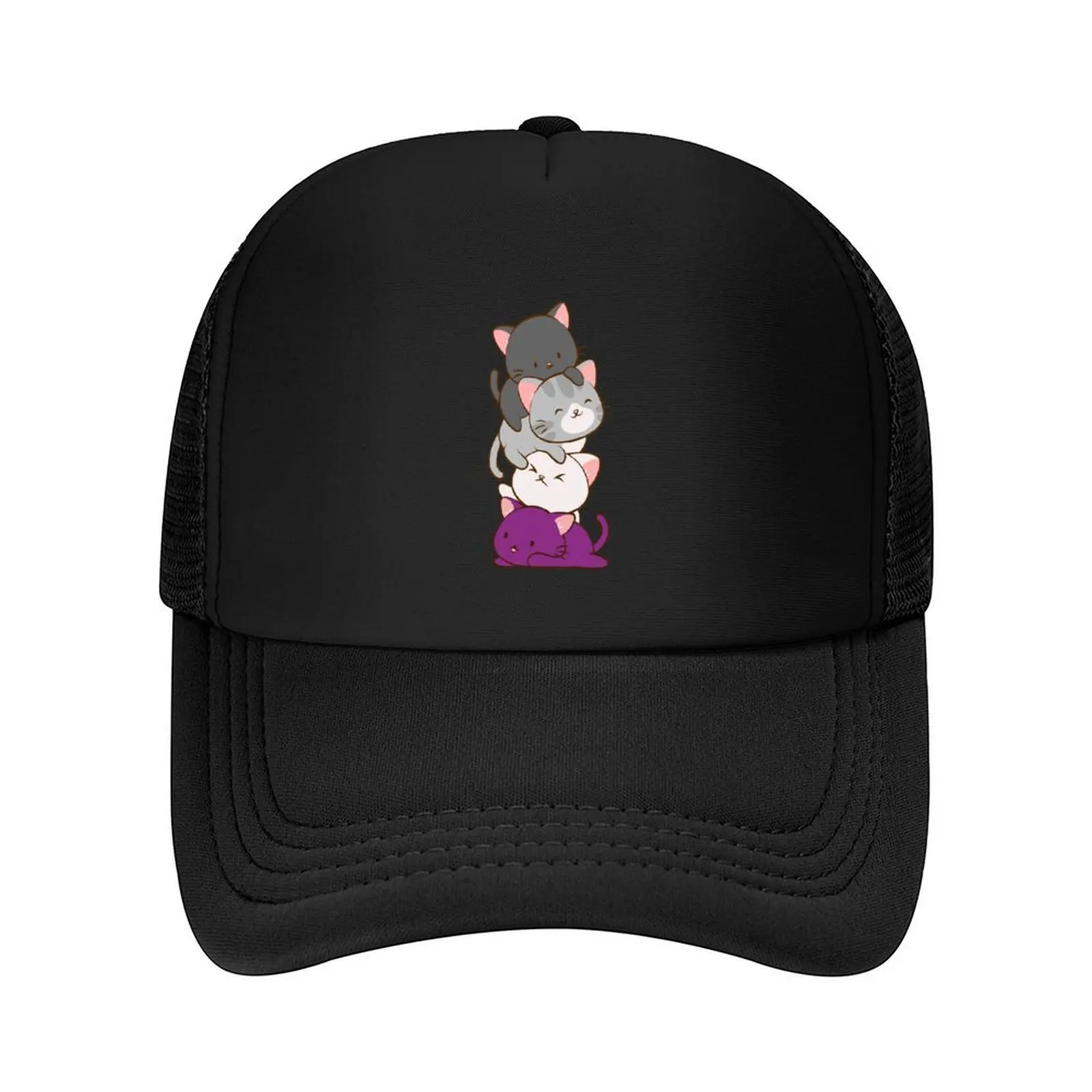 

Ace Pride Kawaii Cats LGBTQ Asexual Baseball Cap |-F-| Vintage Hat Man For The Sun Sunscreen For Girls Men's