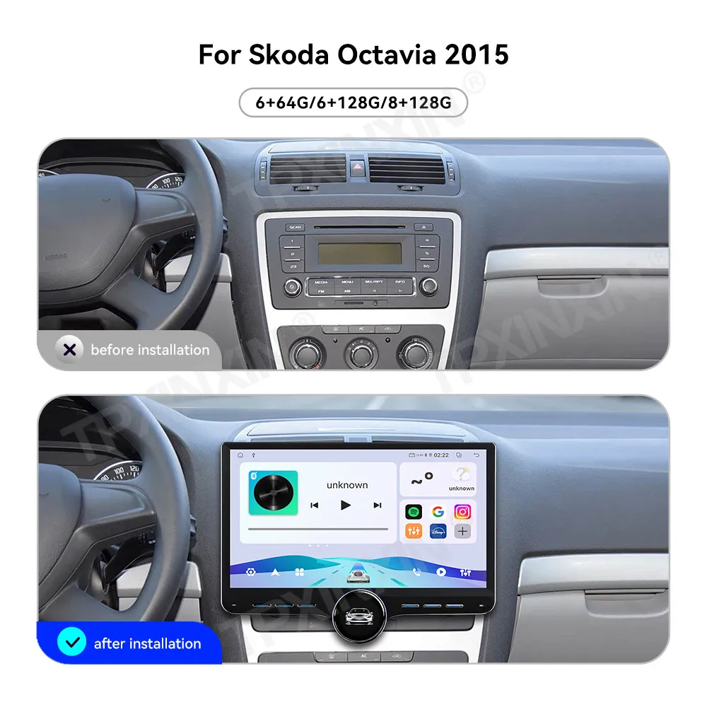 Touch Screen Car Radio For Skoda Octavia 2015 Android GPS Automotive Multimedia Auto Radio Stereo Receiver Head Unit