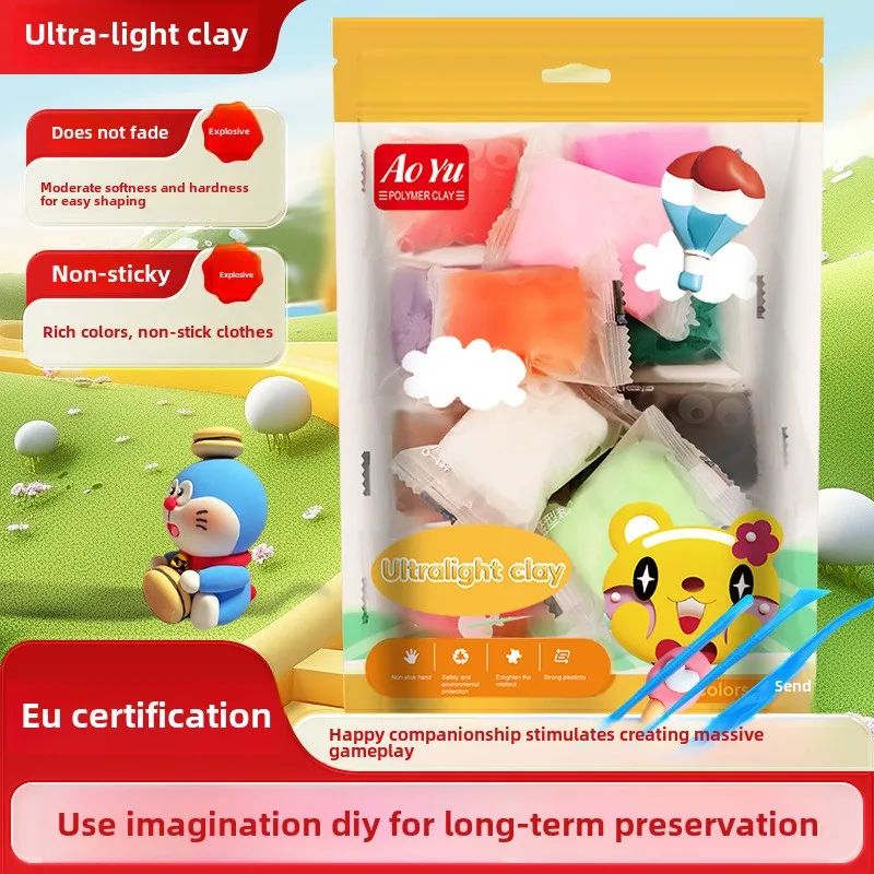 Weltraumschlamm für Kindergartenkinder, farbiger Schlamm, handgefertigtes Gummi-Ton-Set, luftgetrockneter Ton für Kinder, 12/24/36 farbiger Ton