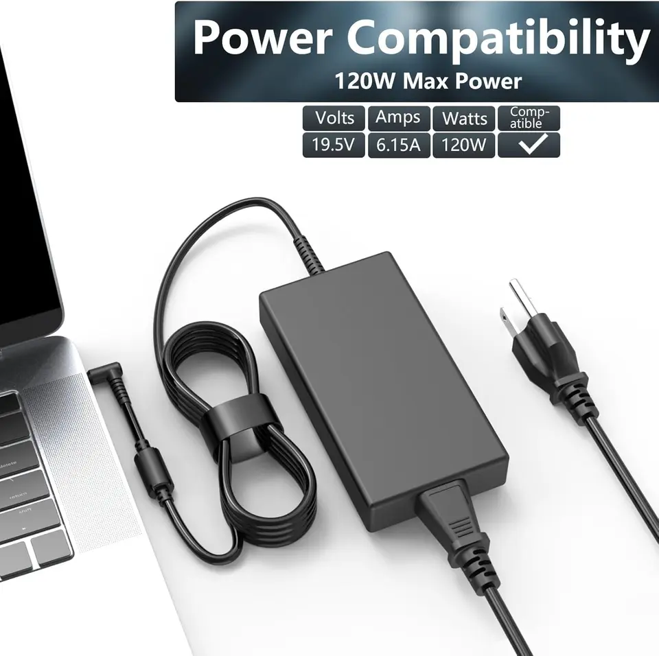 HP 15-ba001au ノートパソコン ACアダプター付き HPラップトップパワーアダプター,19.5v 6.15a 120w 4.5x3.0mm,ノート