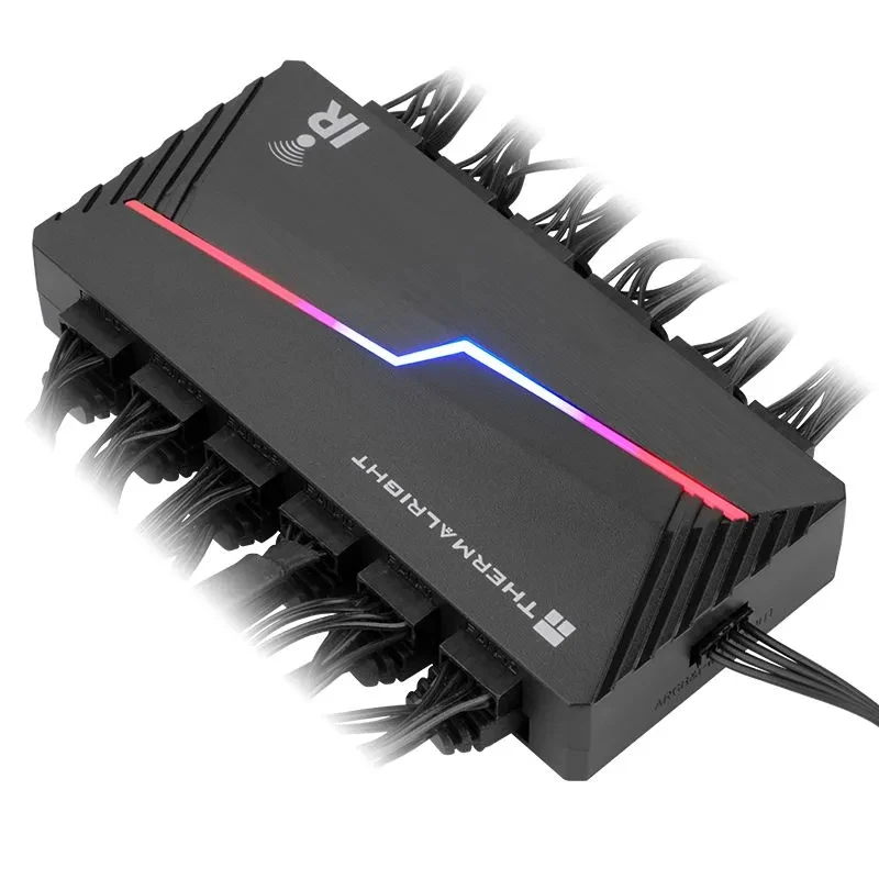 Thermalright ARGB FAN HUB X12 IR Fan Hub ARGB Controller PWM Temperature Control with Remote Control, ARGB-&-FAN-HUB-X12-IR