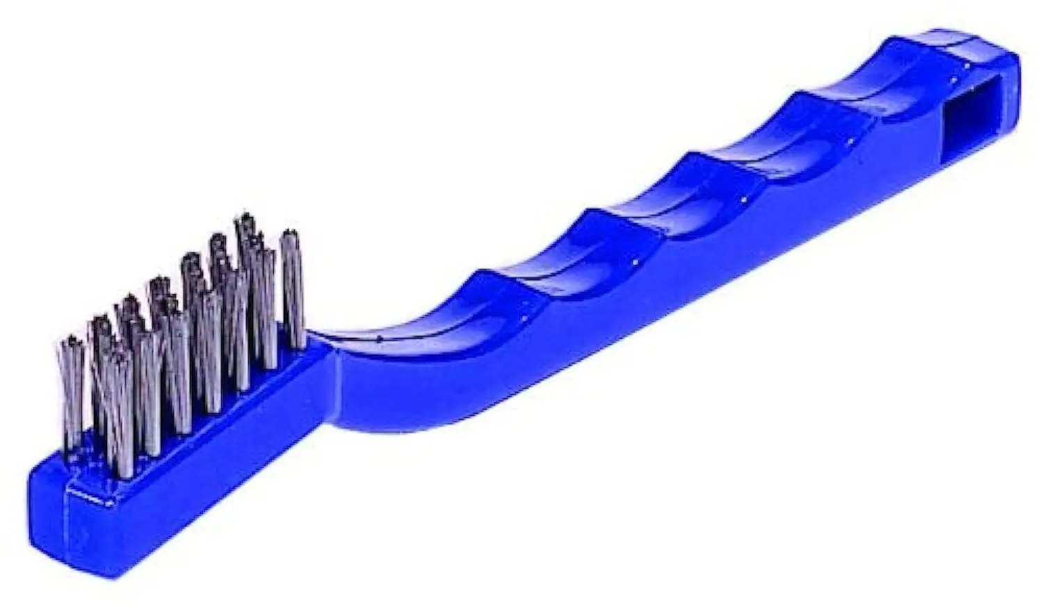 

Small Hand Wire Scratch Brush for Cleaning and Prepping Surfaces, Stainless Steel Fill, 3x7 Rows, Plastic Block