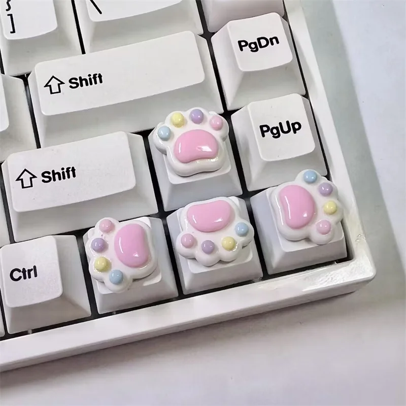 4 Arrow Keys Cat Paws Pad Mechanical Keyboard Keycap MX Switch Kawaii DIY Direction Key Custom Cherry OEM XDA Cute Cat Keycap