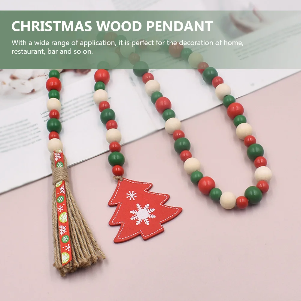 

Christmas Tree Hang Tag Decoration Garlands Bead Pendants Decorations for Tassel