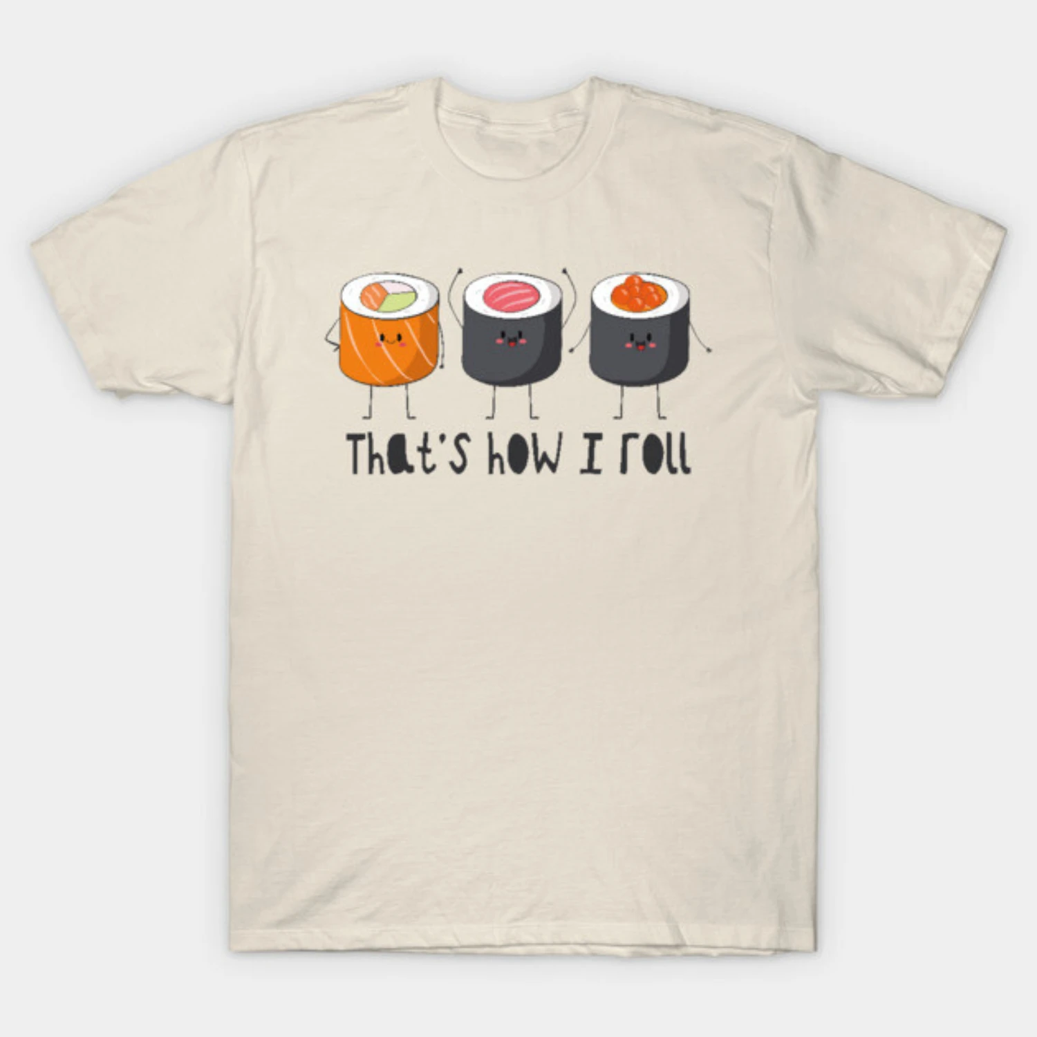 Camiseta de Algodón con Diseño de Sushi Kawaii 2026, para Hombre y Mujer, Camiseta Divertida con Juego de Palabras para Fiestas, Compras, Uso Diario Informal