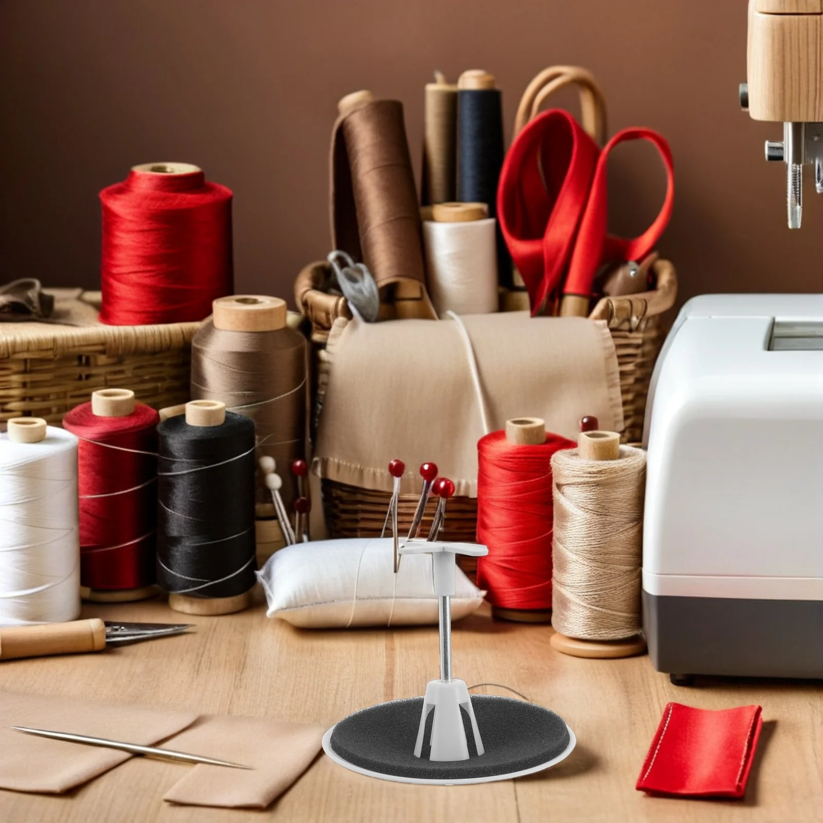 

8pcs Sewing Machine Accessories: Thread Holder Rack For Embroidery Serger Machines Spool Organizer Stand With Tangle-Free