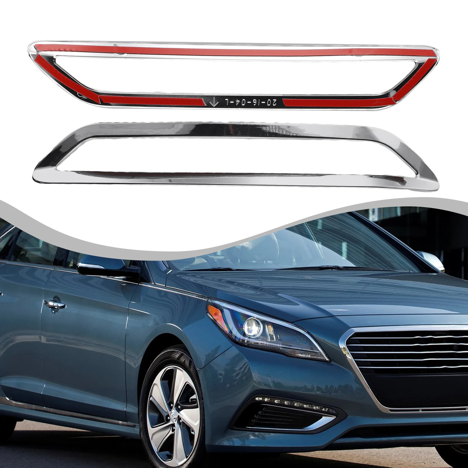 Car Lampshades Fog Light Frame Car Chrome-plated Elegant Enhanced Visual Appeal Rear For Hyundai For Sonata 2020-23