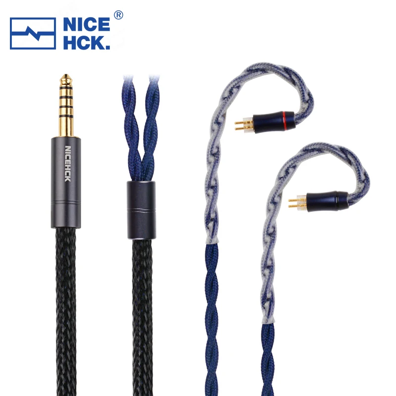 NICEHCK DragonScale 7N OCC+ Palladium Silver Alloy Mixed Earphone Cable MMCX 2Pin for N5005 MK4 Legacy2 Blessing3 Variations