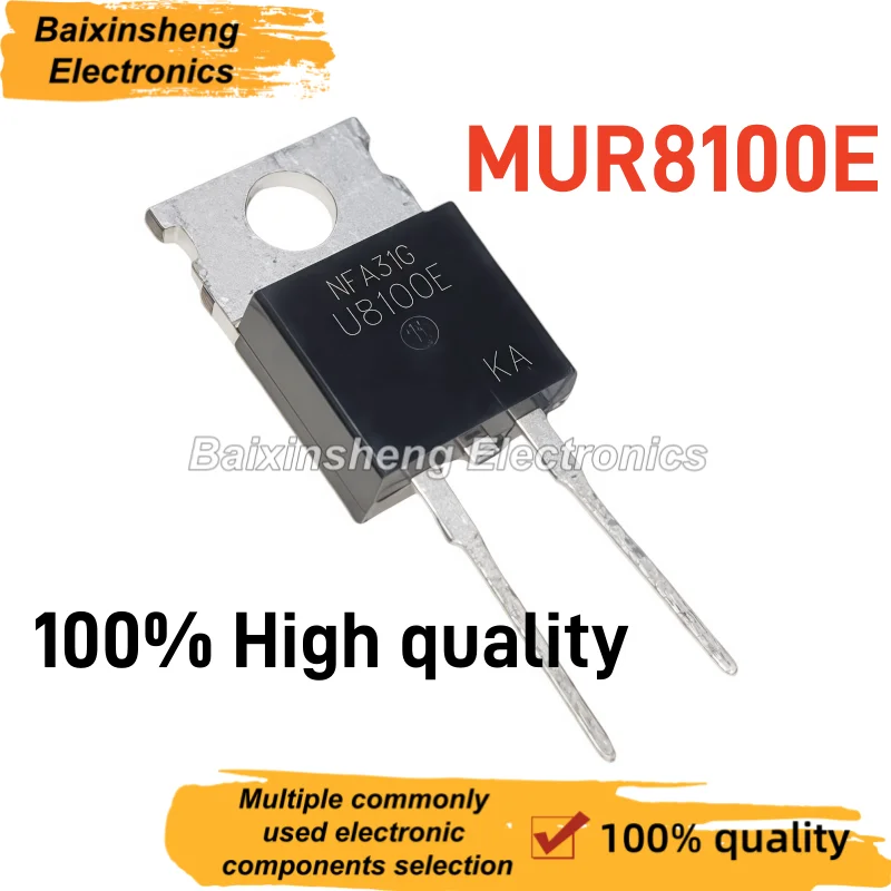 10PCS NEW MUR8100E U8100E TO220-2 Ultrafast Recovery Diode 8A 1000V Rectifier Diode