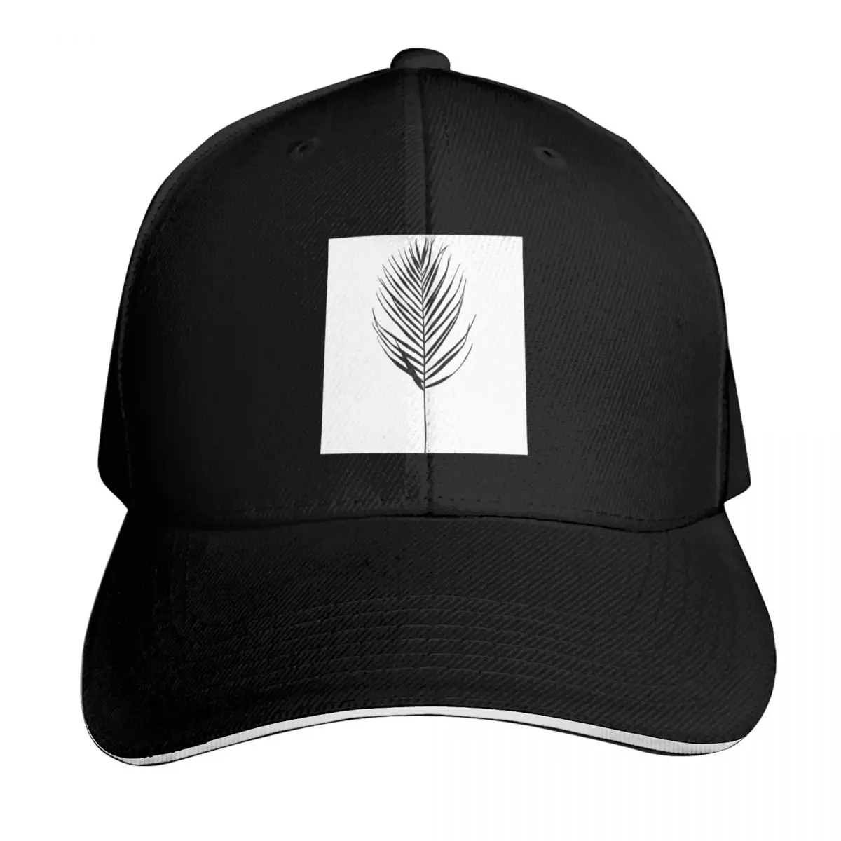 Palm leaf silhouette illustration - Evelyn Baseball Cap Men Women Casual Summer Sport Sun Cap