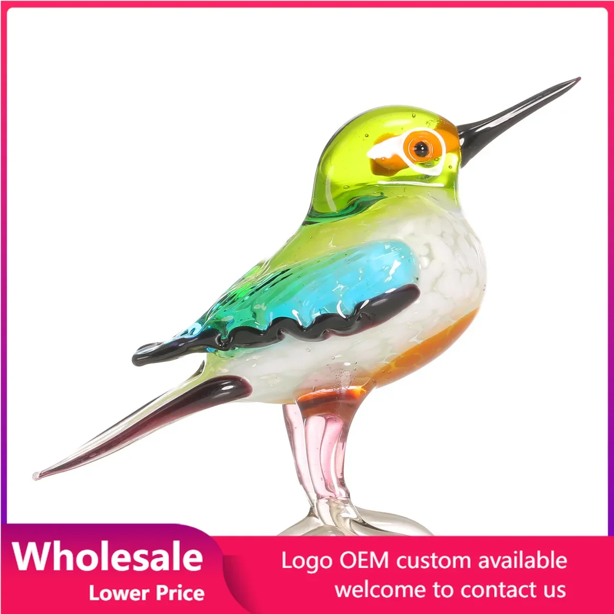 

Creative bird glass handicraft decoration living room porch office handicraft ornament sculpture Valentine's Day gift