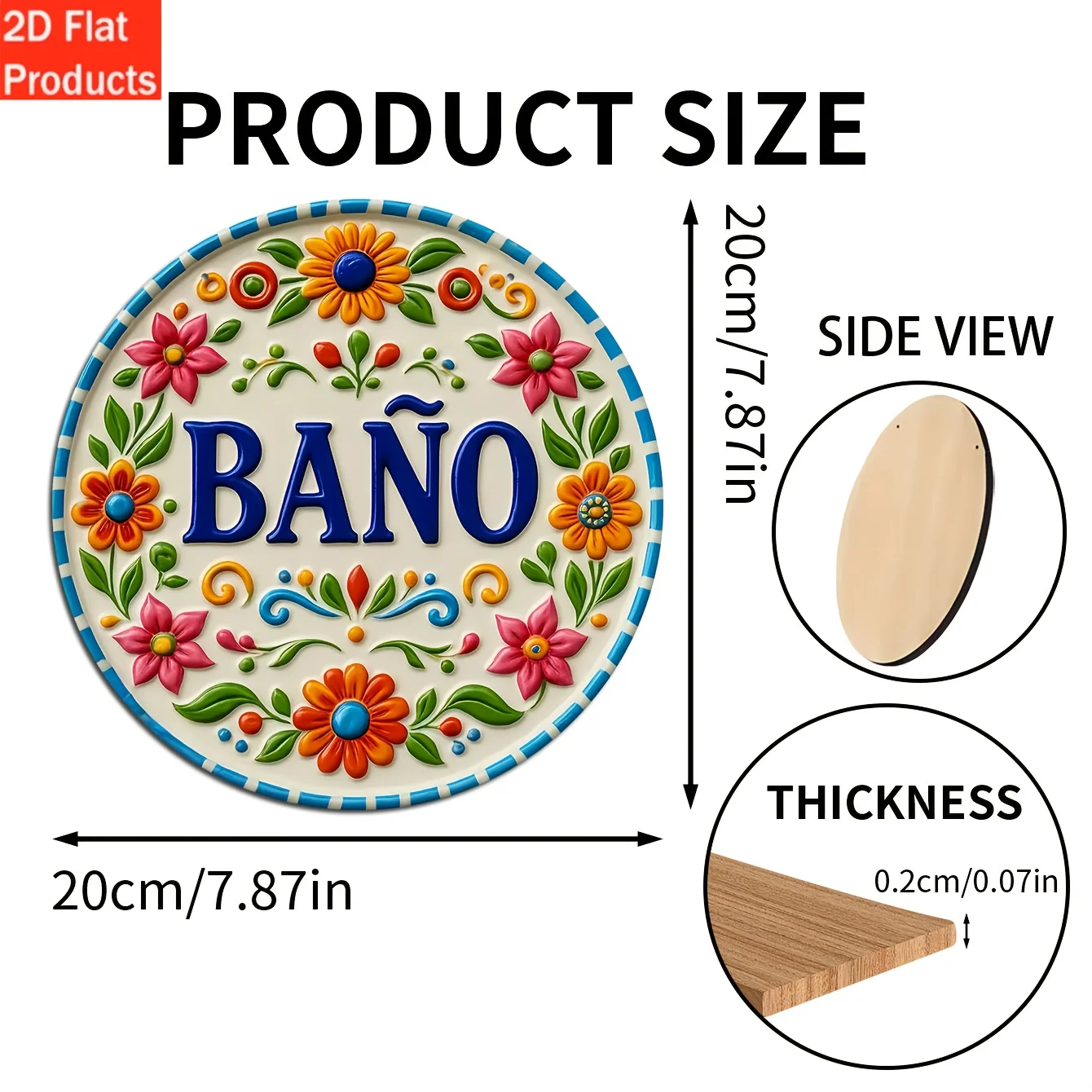 2D Flat, 1pc Spanish 