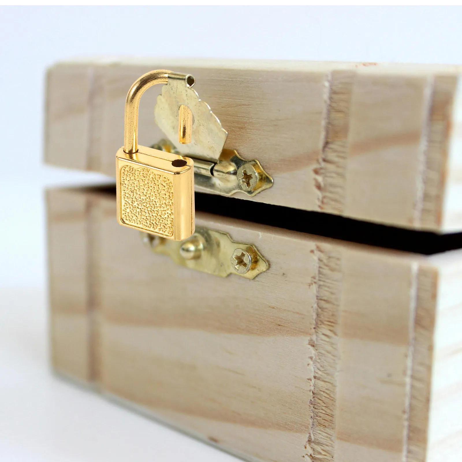 Mini Candado con Llave: Pequeño, Dorado, Estilo Vintage, para Joyero, Cofre del Tesoro, Diario, Caja de Madera, Candado con Llave, Bolsa de Viaje
