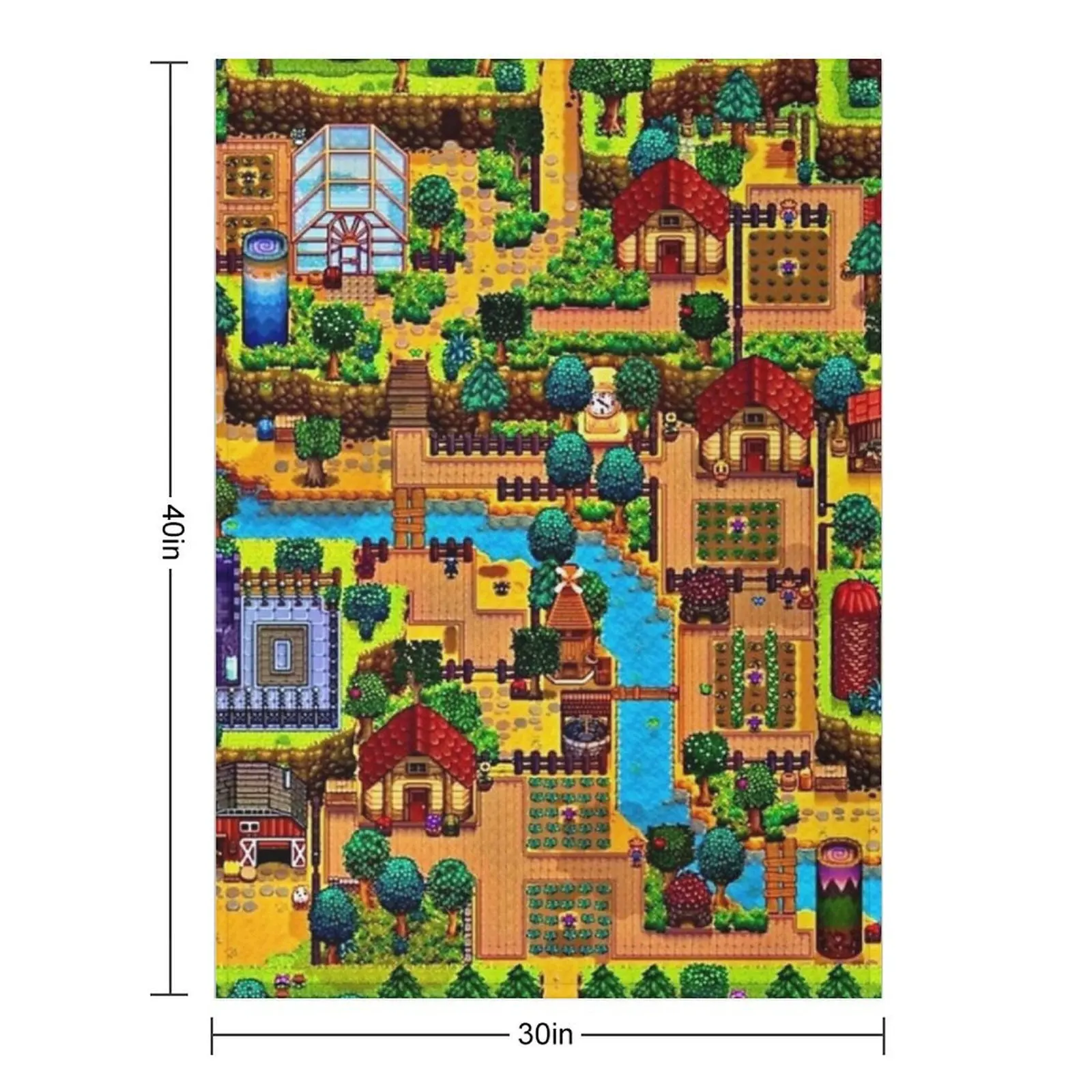 Stardew valley map Throw Blanket Shaggy Baby blankets ands Fashion Sofas Blankets