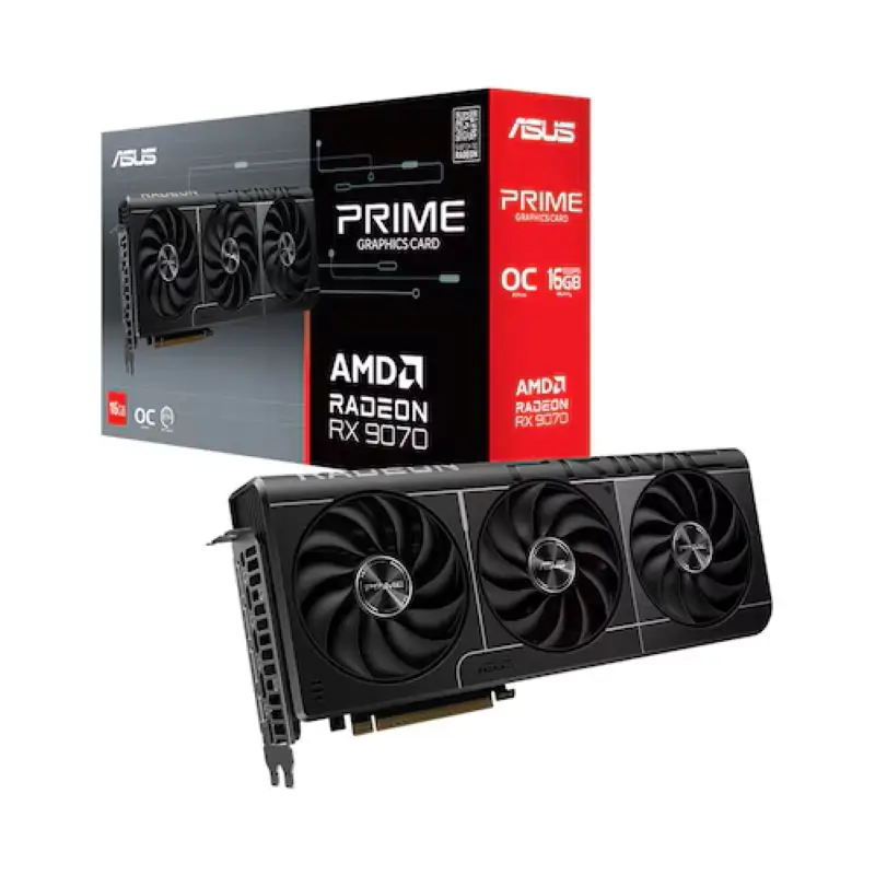 [حدث الصور 1.5 مليون] Asus Prime Radeon Rx 9070 Oc D6 16Gb Daewon Cts / الشحن المحلي / المنتج الأصلي / التعبئة والتغليف الآمن