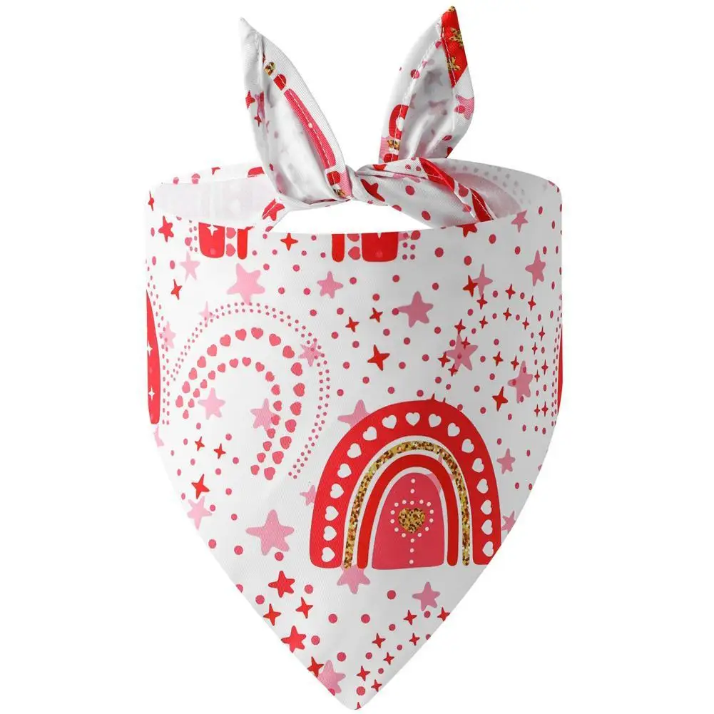 Bufanda triangular con patrón de corazón de amor para mascotas, toallas de Saliva suaves y cómodas, babero de Bandana para mascotas para decoración del Día de San Valentín, nuevo