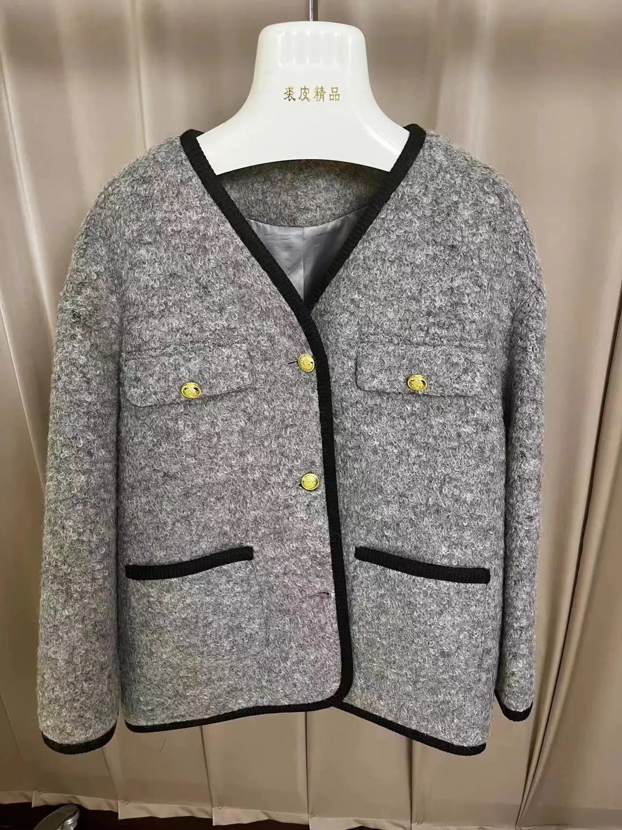 2024 new fashion autumn/winter wollen jacket cashmere coats thick and warm casual coat