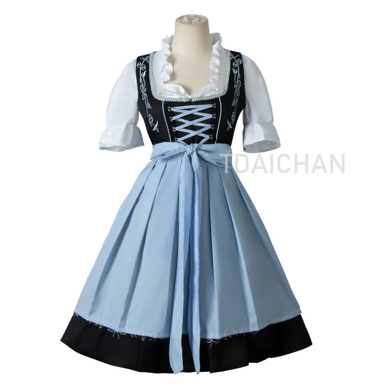 Bavarian Traditional Beer Festival Oktoberfest Cosplay Costume Dirndl Dress Germany Dress Set Maid Octoberfest Wench Women Girl