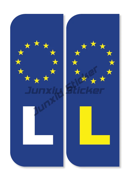 

Luxembourg Euro Car Number Plate Vinyl Stickers