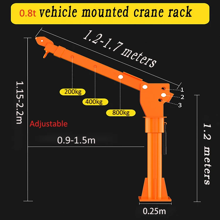 # FOR DC 12v 24v Rotating Arm Truck Vehicle Mounted Crane With Lifting Winch Hoist Electric Hydraulic Jib Crane Remote Control