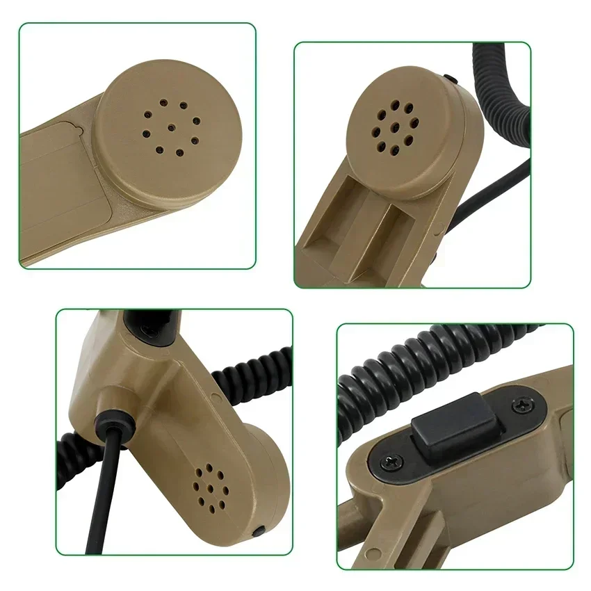H250-PTT Handheld Phone Hand Microphone Element Communication Station Handle Mic 3.5mm Jack For Mobile Phone