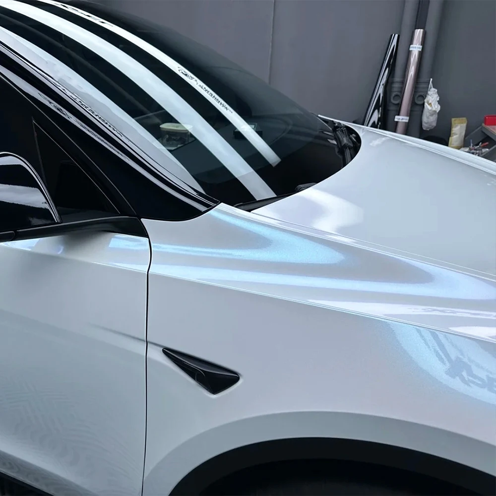

Car Vinyl Film PET High Glossy Diamond Blue Auto Wrapping Decal With Air Release Self Adhesive Car Body Decoration Film Sticker