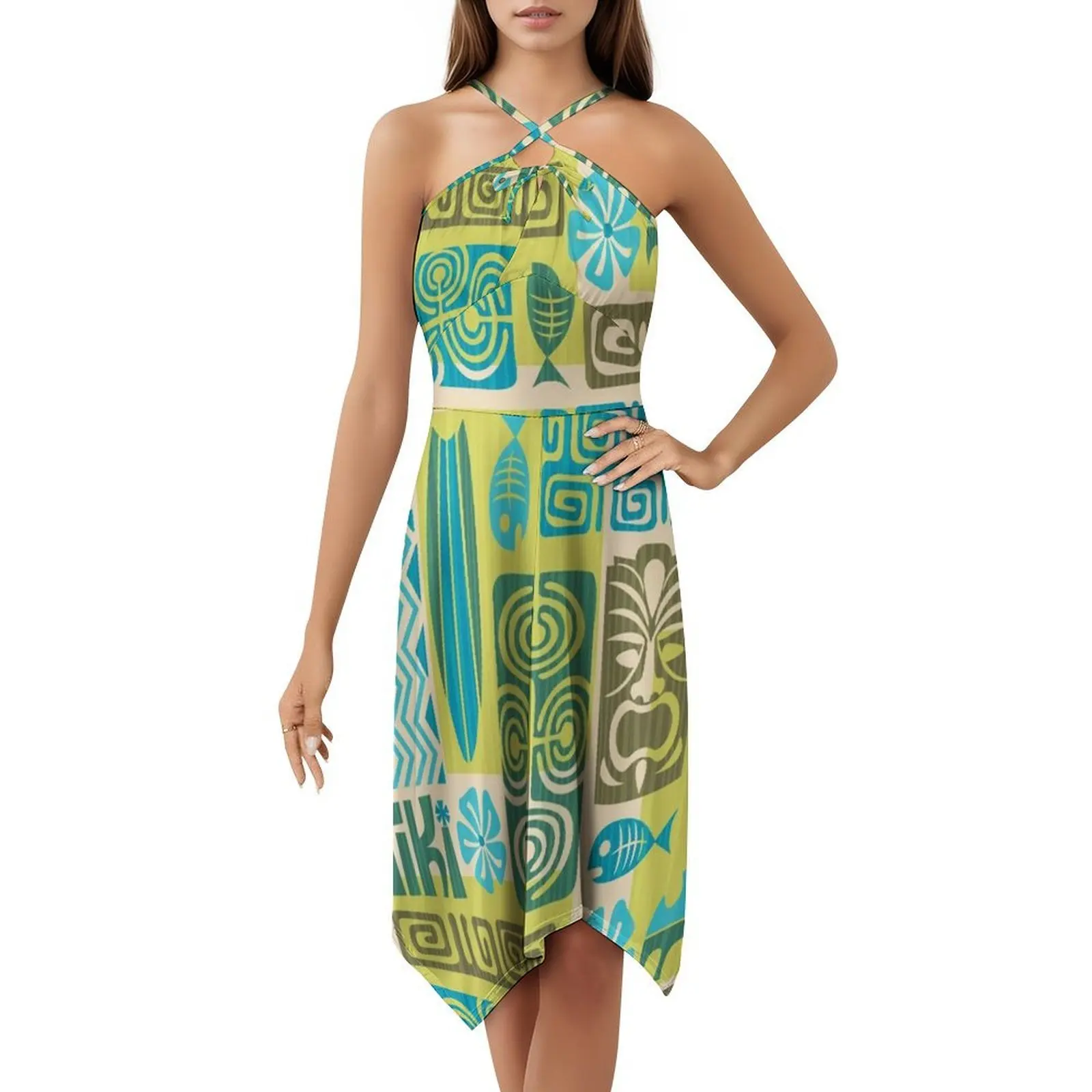 Robe d'été sexy Tiki Totem Hawaïenne - usage example