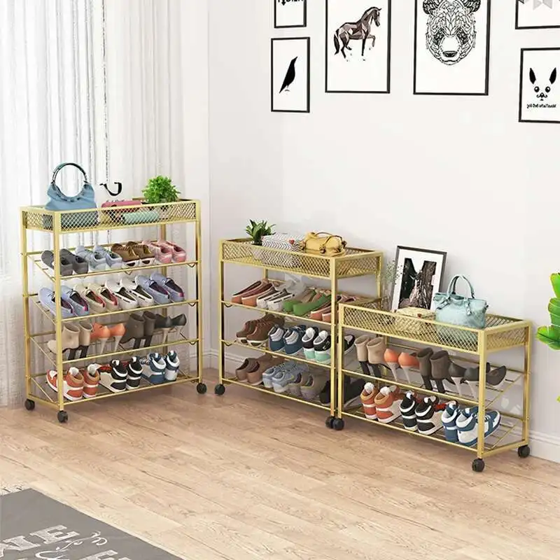 

Metal Modern Shoe Rack Mobile Living Room Slim Bathroom Hidden Shoe Rack Clothing Plant Nordic Archivadores Garden Furniture Set