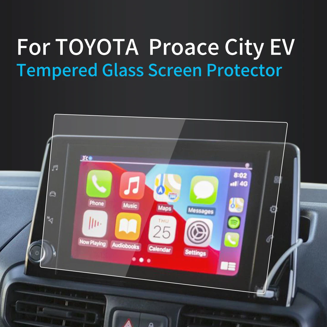 For Toyota Proace City EV Screen Protector 2021 Console Tempered Glass Protective Film Navigator Protection Car Accessories