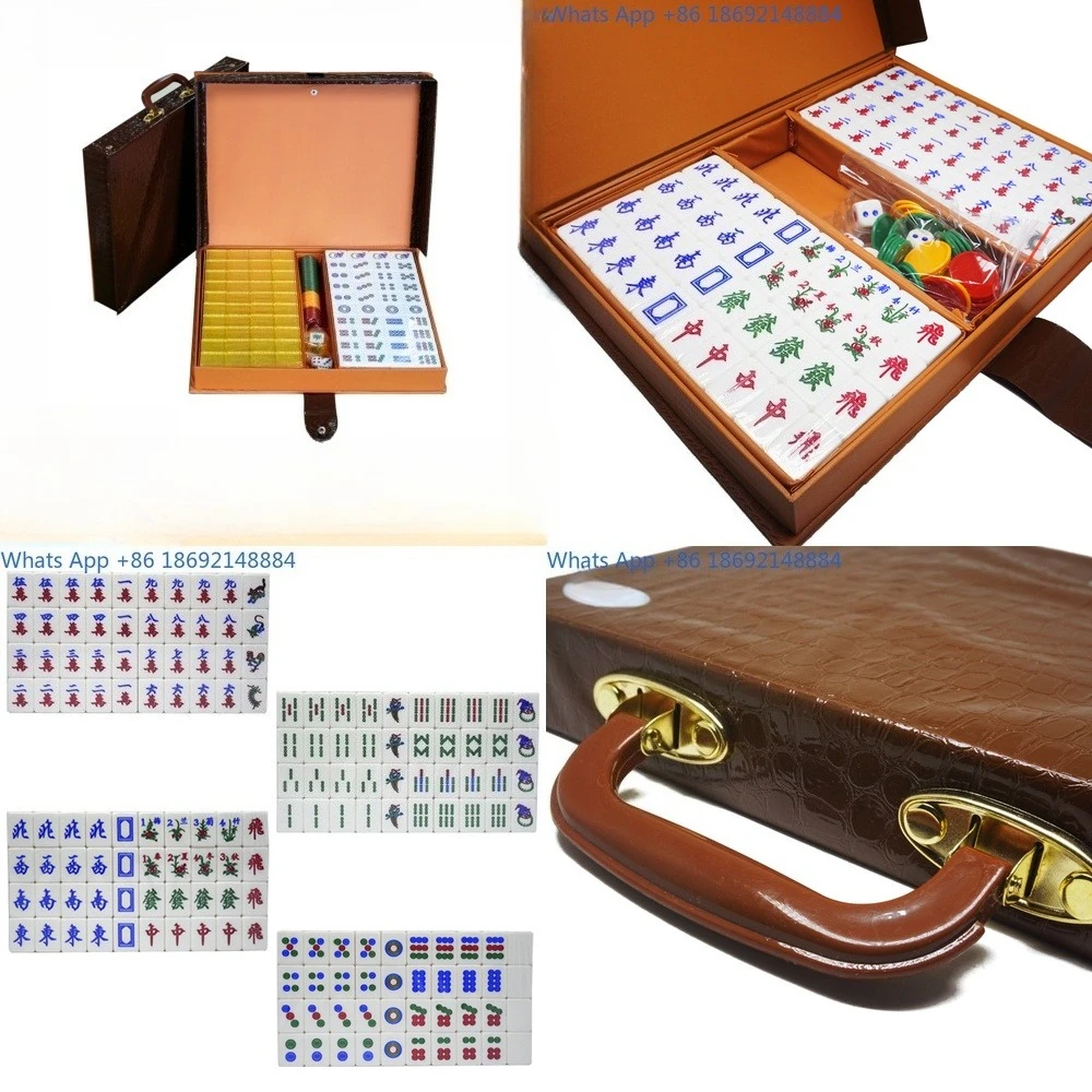 Premium 23MM Mini Acrylic Mahjong Set with Accessories for International Market