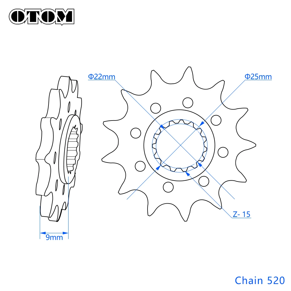 OTOM Motorcycle Front Sprocket Motocross Forged Chain Wheel 13T For KTM SXF XCF XCW EXC MXC HUSQVARNA FC FE TC TE Motorbike Part