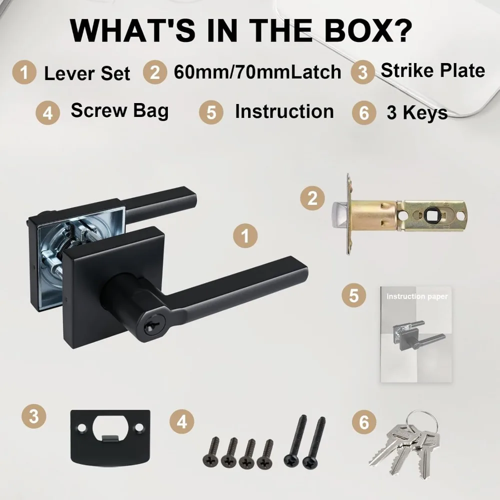 Merano Privacy Door Lever Set Greenwich Rose Aged Bronze Finish Privacy Door Hardware with Decorative Design