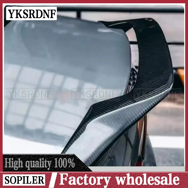 Trunk Lid Spoiler Glossy Black Fit for Audi A4 B9 K Style Fiber Rear Trunk Spoiler Boot Wing 2017 2018 2019 2020 2021 