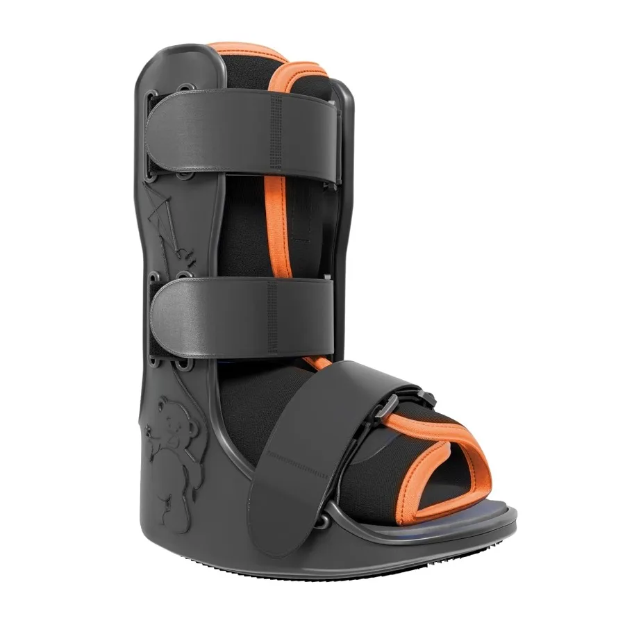 

Pediatric Buddy Boot Medical Grade Left Right Foot and Ankle Support Brace Sprain and Injury Recovery Walker Boots Small Black