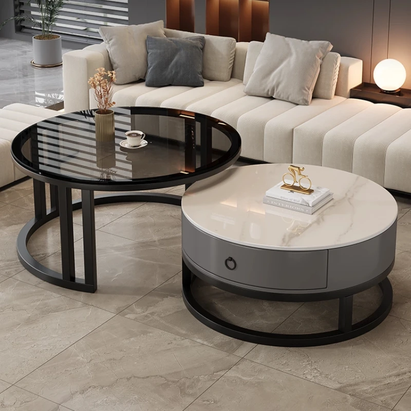 Luxury Modern Coffee Table Designer Livingroom Extra Large Coffee Table Restaurant Table Basse Ronde De Salon Nordic Furniture
