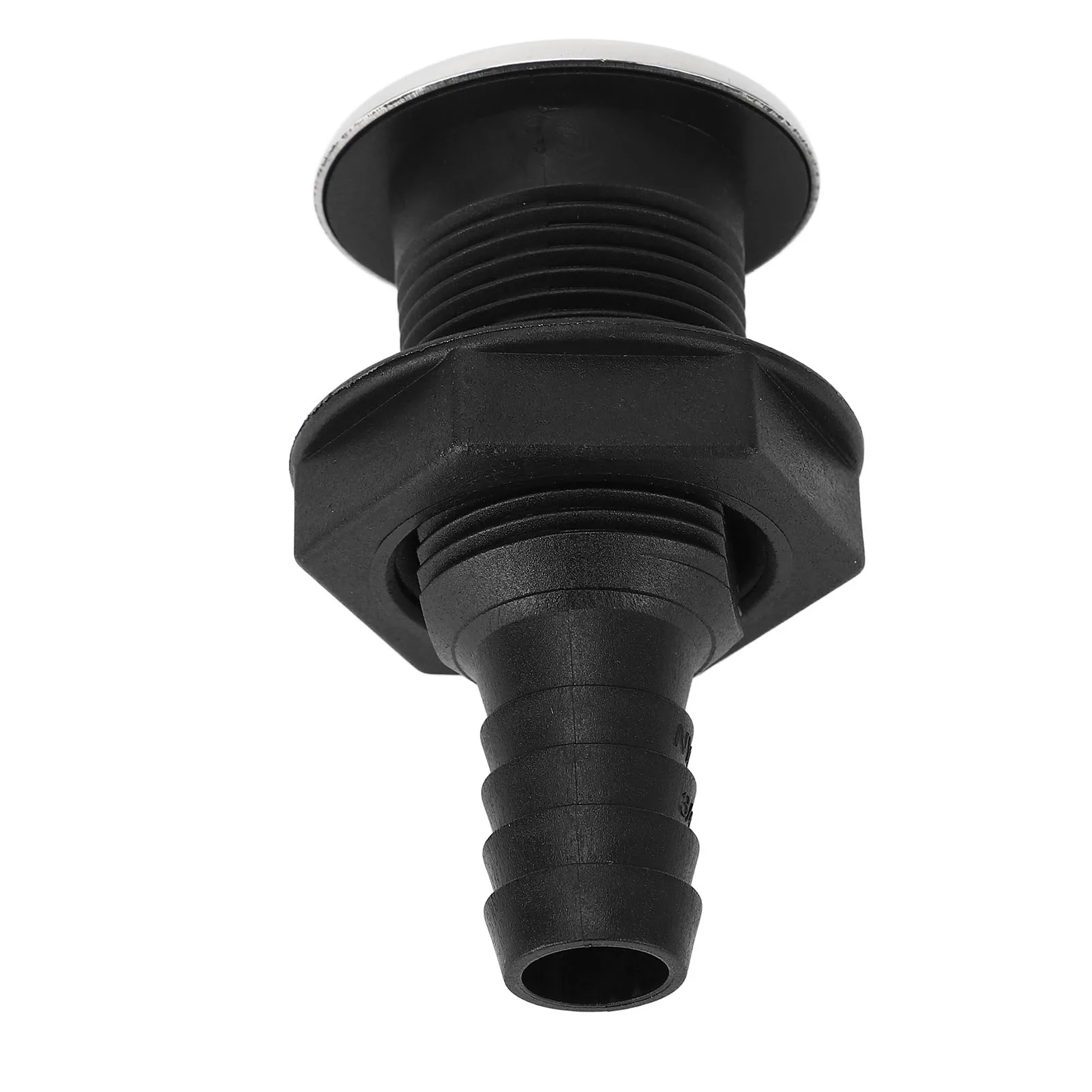 Boat Thru Hull Fitting 3/4inch 20mm Nylon for Boat Transom Fish Well Straight Twist Adjust Connector OEM Replacement Part