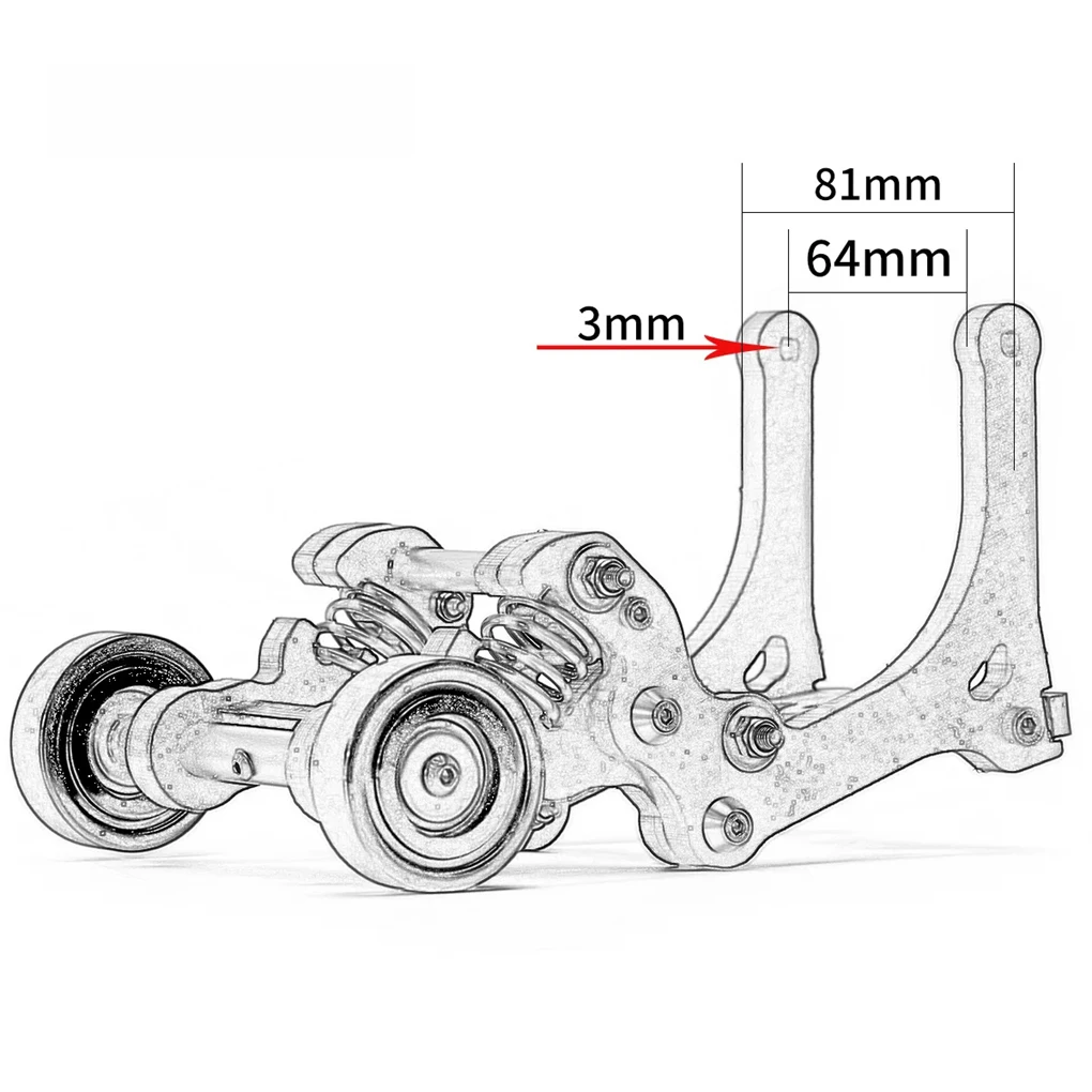 Zestaw drążków Wheelie Spring Head-Up Single Double 5th Round Wheel Tumbling for RC Car Part 1/5 Traxxas Xmaxx 6S 8S RC Car Upgrade