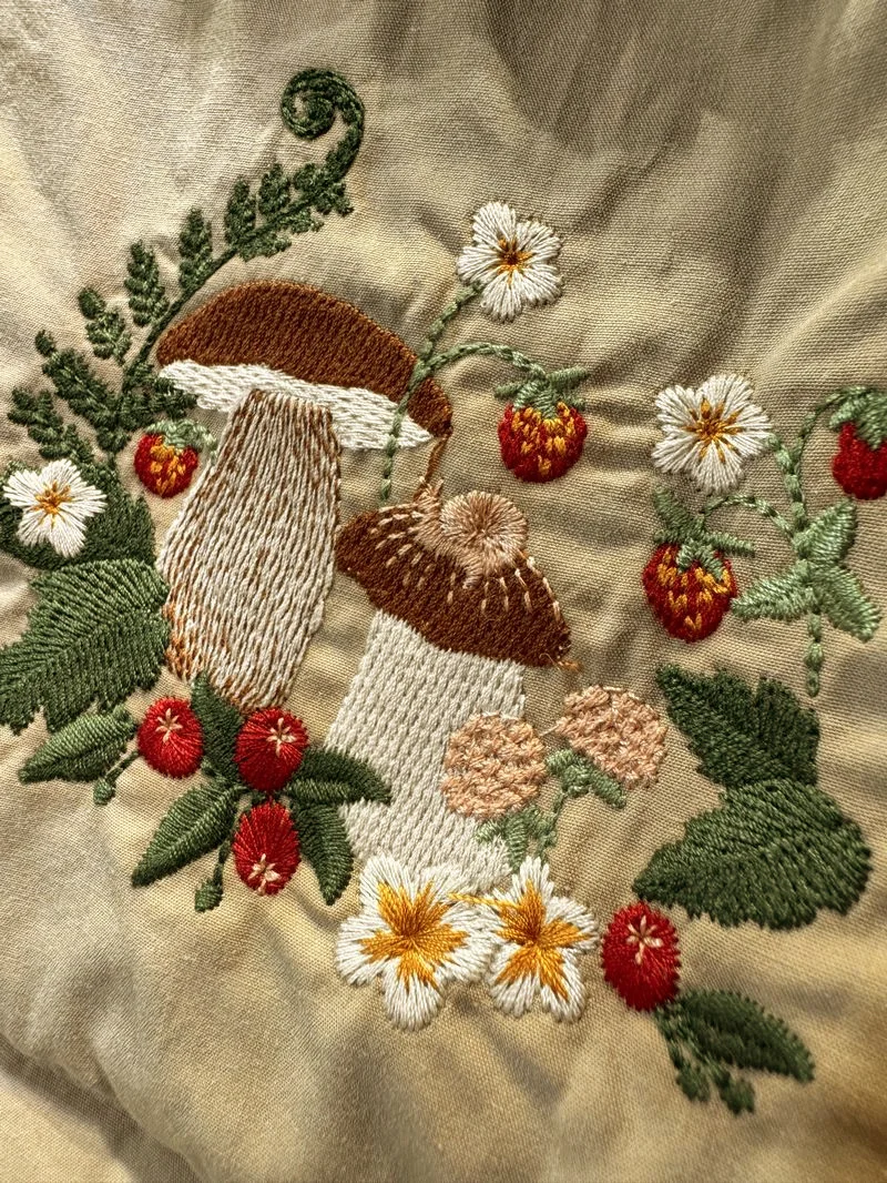 Cappotto lungo trapuntato con cappuccio ricamato con volant dolce inverno per donna Lolita Mori Girl Kawaii carino cappotto Cottagecore alla moda coreana