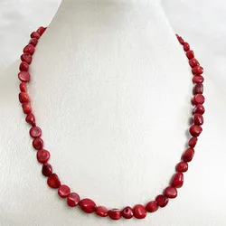 Hot Sale Irregular Nugget Red Coral Necklace Genuine Natural Stone Exquisite Gemstone Friendship Lovers Fashion Jewelry Gift