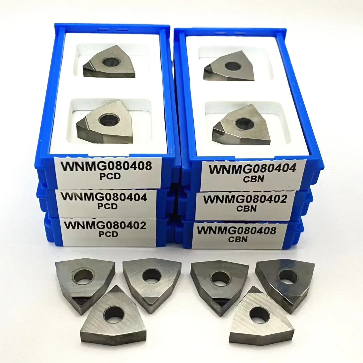 CBN PCD WNMG080402 WNMG080404 WNMG080408 CBN cubic boron nitride non-ferrous metal for hard steel, aluminum, and copper WNMG