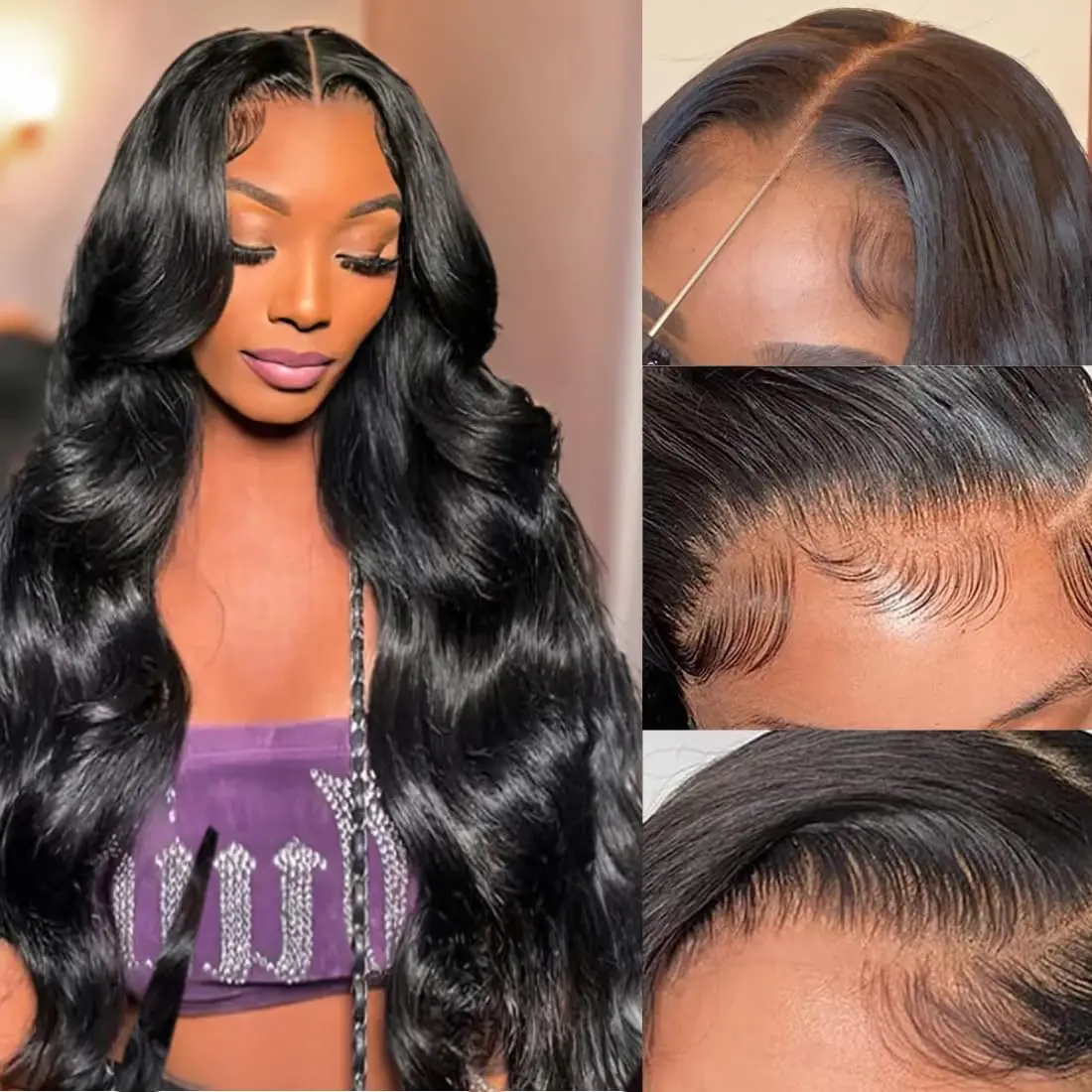 13x6 Lace Frontal Wig Human Hair Bling Hair 12a Grade Human Hair Wigs 32 Inches Pre Plucked Lace Front Wig Human Hair